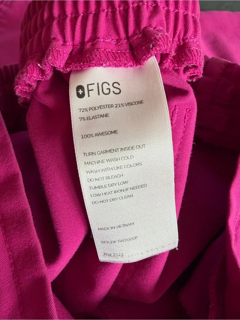 FIGS Technical Collection Pink Cargo Scrub Pants XS Petite